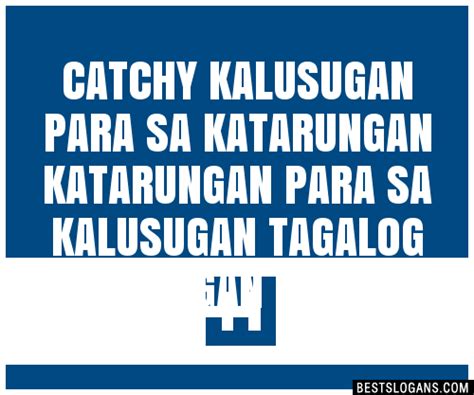 Tagalog Para Sa Kalusugan Slogan Ideas .